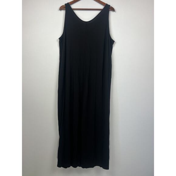 Storq Maternity Black XL Sleeveless Wide Leg Jumpsuit Women Nursing Friendly - Picture 8 of 10